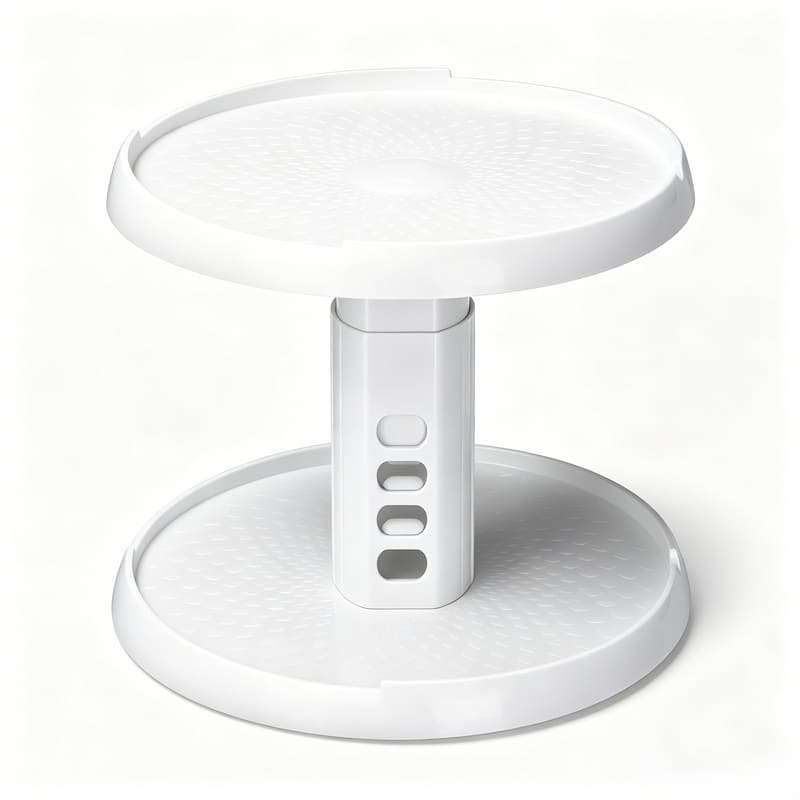 QY-1008 Adjustable Height 2-Tier Turntable Organizer