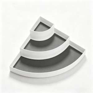 QY-1012 3-Tier Non-Skid Corner Triangle Spice Rack Organizer