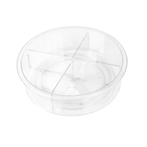 QY-1032-1 Clear 12 Inch Lazy Susan Turntable Spice Rack Organizer