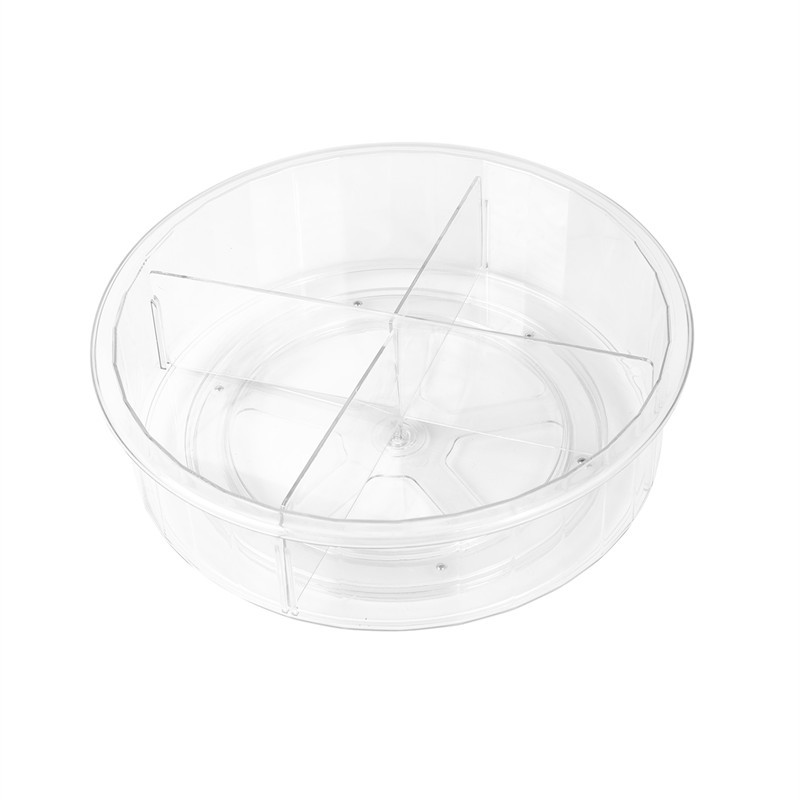 QY-1032-1 Clear 12 Inch Lazy Susan Turntable Spice Rack Organizer