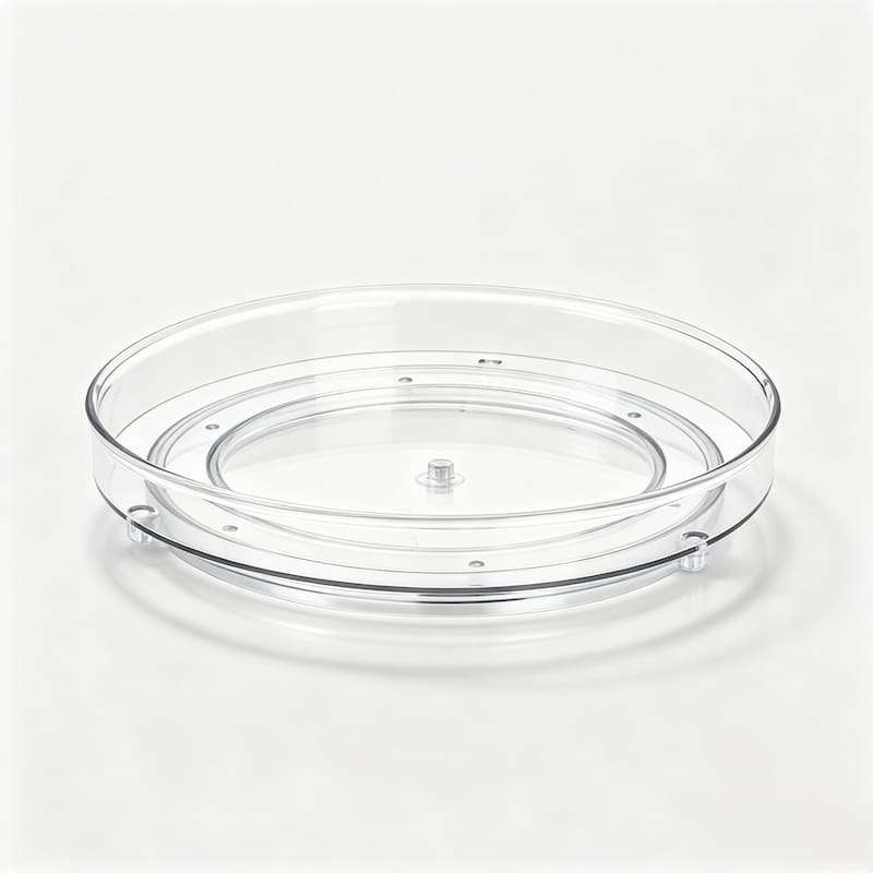 QY-1033 Clear Lazy Susan Turntable Spice Rack Organizer