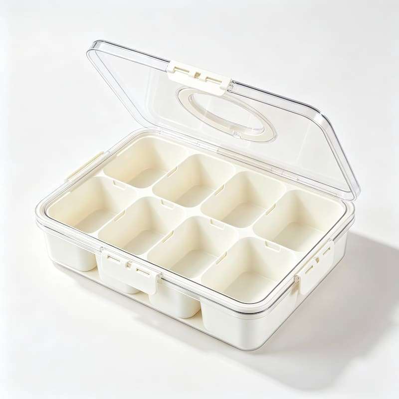 QY-1061-8 8-Compartment Portable Condiment Sealed Box