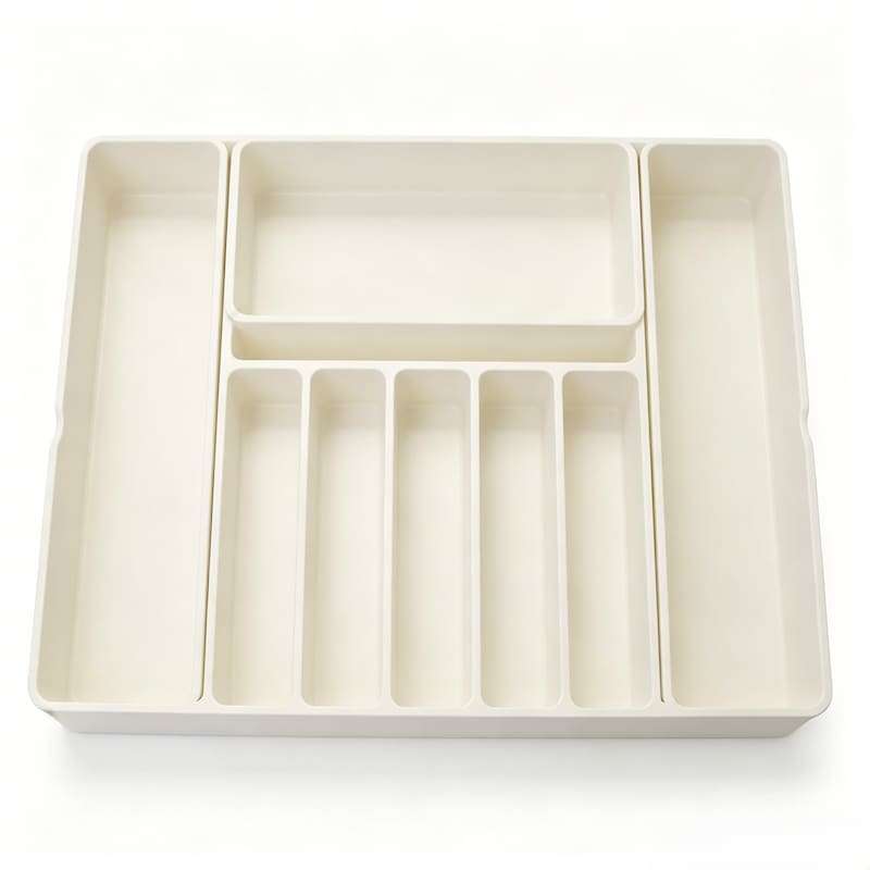 QY-1134 Expandable Cutlery Drawer Organizer Tray, 7 Sections,