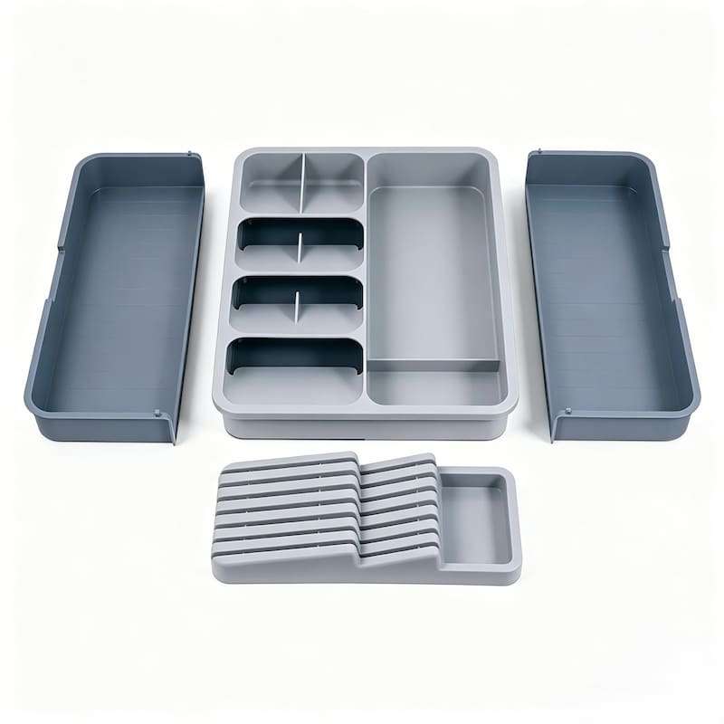 QY-1163 Expandable Partition Silverware Organizer and Utensils Holder