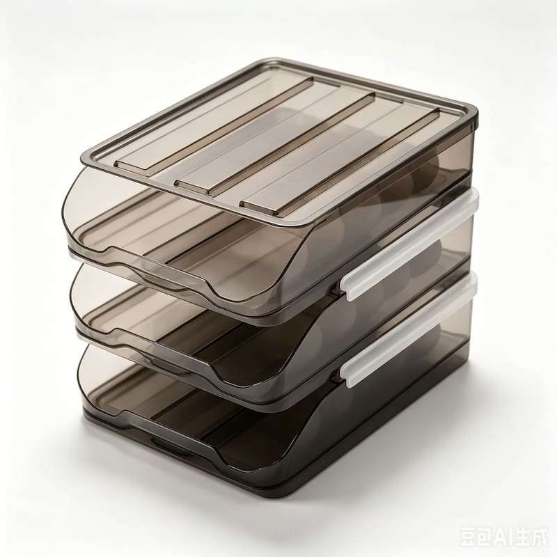 QY-1390-3 3-Tier Clear Egg Storage Organizer