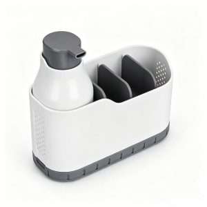 QY-1530 Kitchen and Bathroom Sink Caddy with Foaming Soap Dispenser