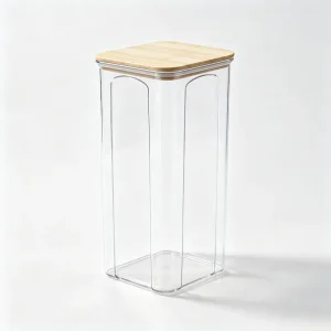 QY-1618-2 650ML Sealed Jar with Bamboo Lid