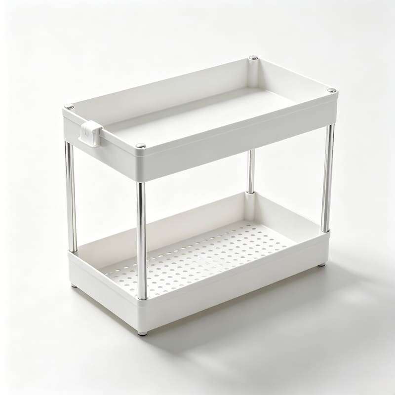 QY-1820-2 2-Tier Sink Drain Storage Rack