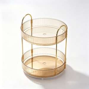 QY-1825-1 2-Tier Rotary Cosmetic Storage Box