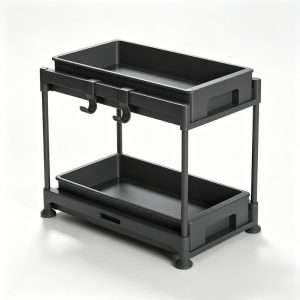 QY-1840-2 Double Pull-Out Under Sink Storage Rack