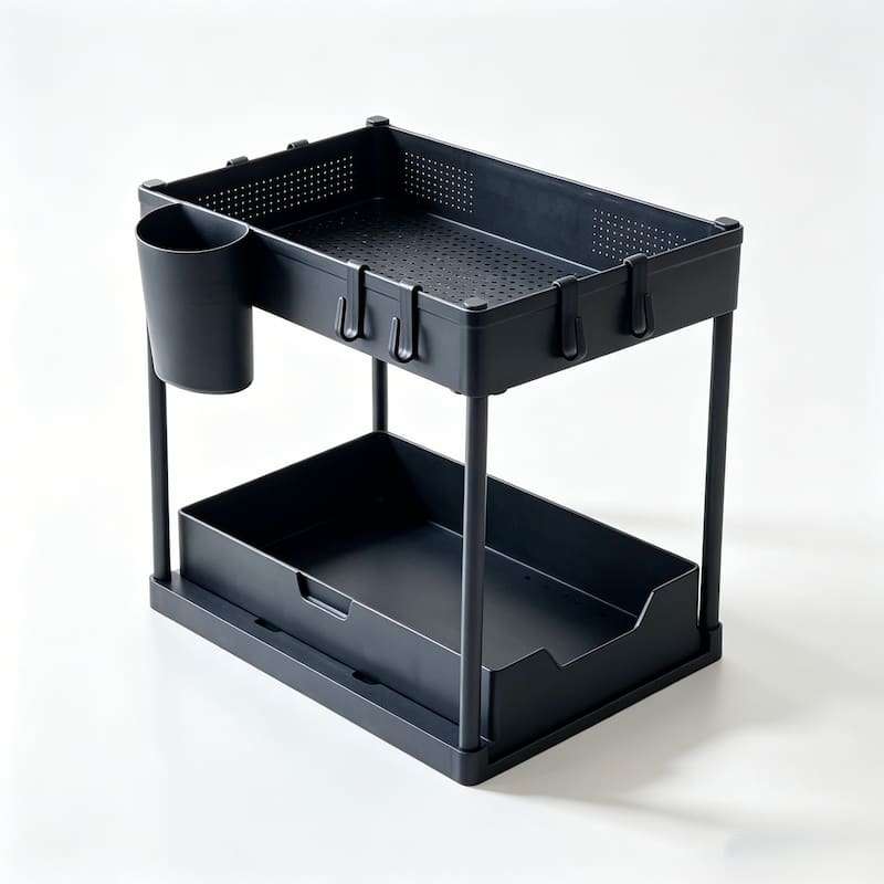 QY-1841-1 Single Pull-Out Sink Storage Rack