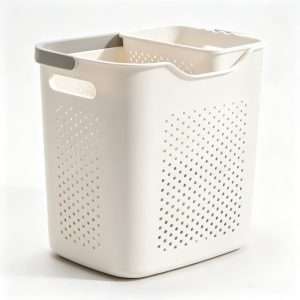 QY-2503 2-Compartment Laundry Sorting Basket with Handle