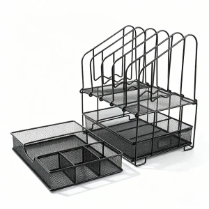 QY-2803 Black Carbon Steel Office Bookshelf