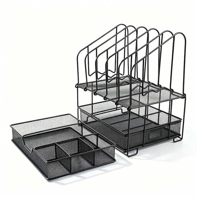 QY-2803 Black Carbon Steel Office Bookshelf