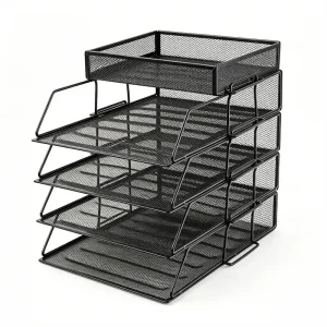 QY-2804 Black Carbon Steel Office Bookshelf