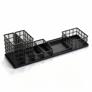 QY-2805 7-Piece Iron Pen Holder Storage Set